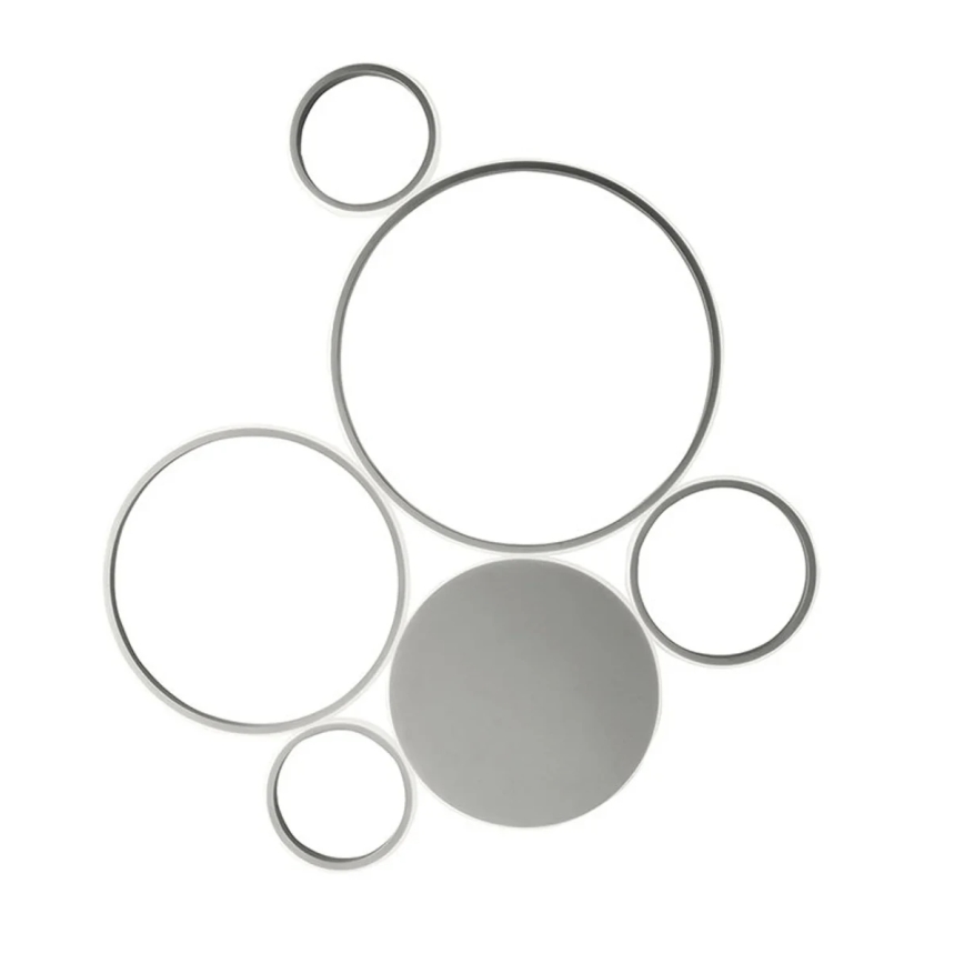 Ondaluce - ściemnialna oprawa sufitowa LED POIS LED/68W/230V, srebrna