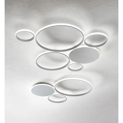 Ondaluce - ściemnialna oprawa sufitowa LED POIS LED/68W/230V, srebrna