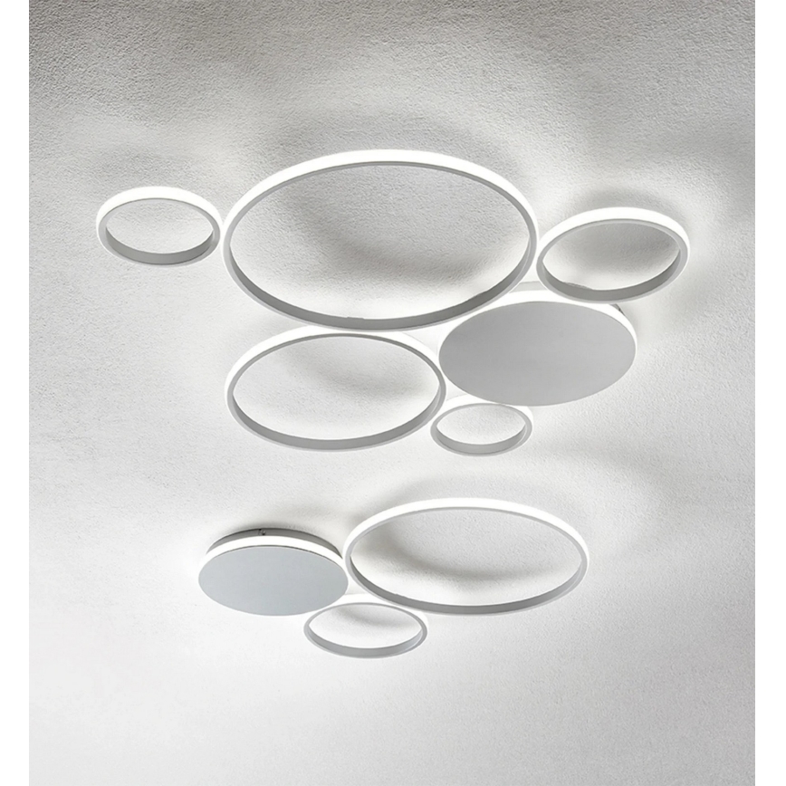 Ondaluce - ściemnialna oprawa sufitowa LED POIS LED/68W/230V, srebrna