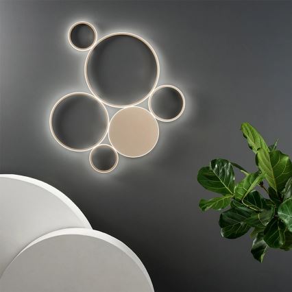 Ondaluce - ściemnialna oprawa sufitowa LED POIS LED/68W/230V złota