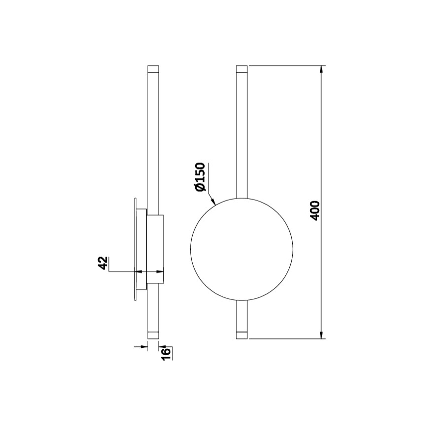 Ondaluce - Ściemnialny kinkiet LED JAMES LED/16W/230V biały