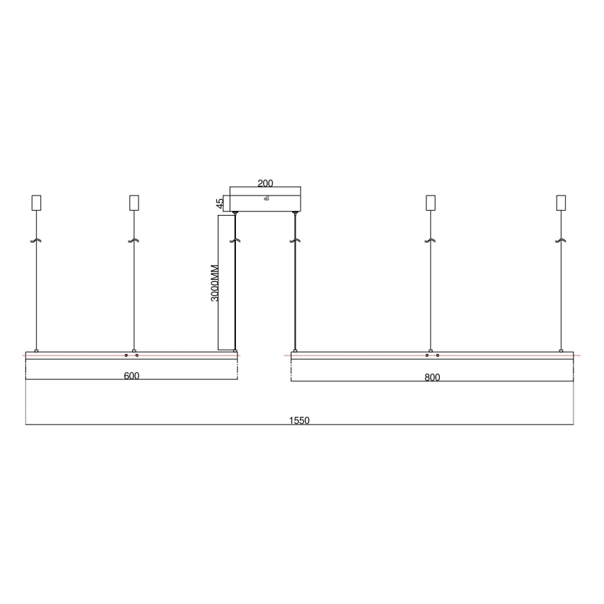 Ondaluce - ściemnialna lampa wisząca LED na lince SOEL LED/28W/230V + LED/38W 3000/4000K śr. 80/60 cm biała