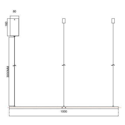 Ondaluce - ściemnialny żyrandol LED na lince SOEL LED/47W/230V Ø 100 cm złoty