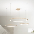 Ondaluce - ściemnialny żyrandol LED na linkach SOEL LED/28W/230V + LED/38W + LED/47W śr. 100/80/60 cm złoty
