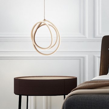 Ondaluce - Ściemnialny żyrandol LED na przewodzie GOLDEN LED/28W/230V, średnica 31,5 cm, złoty