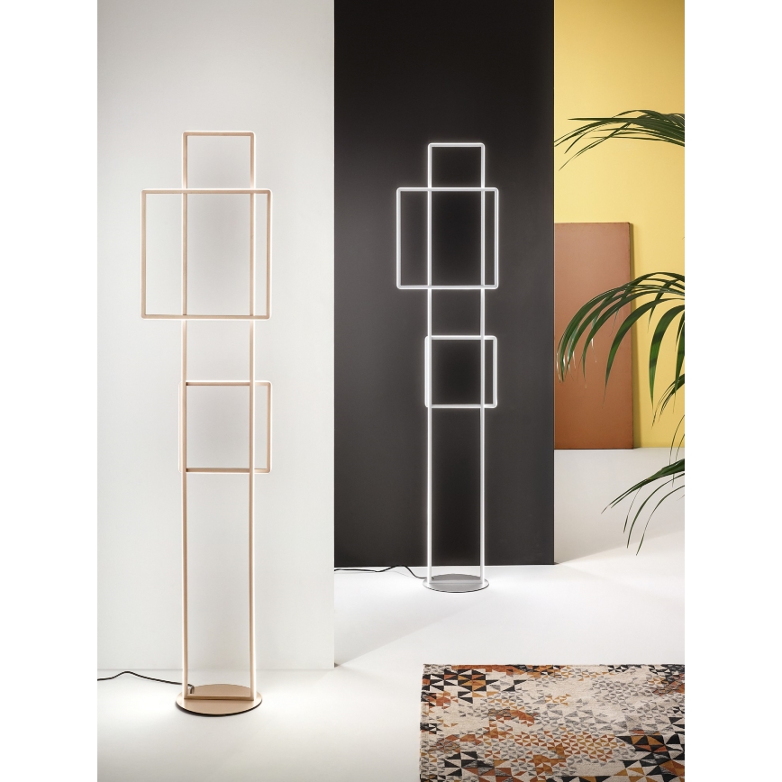 Ondaluce - ściemniana lampa stojąca LED DOWEL LED/77W/230V 166 cm złota