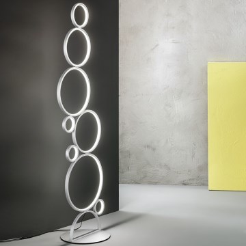 Ondaluce - ściemniana lampa stojąca LED POIS LED/52W/230V srebrna