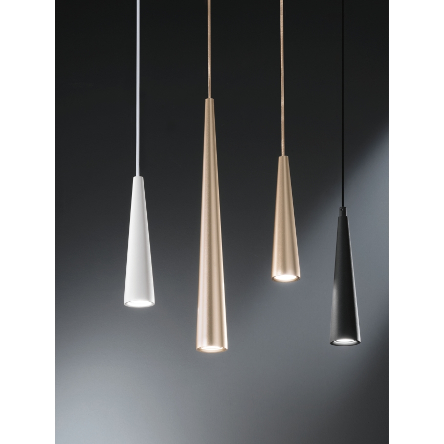 Ondaluce - Żyrandol na lince NOA 1xGU10/20W/230V śr. 5,5 cm złoty