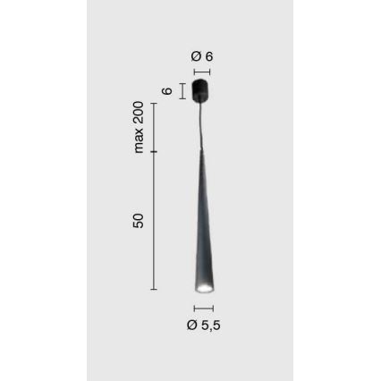 Ondaluce - Żyrandol na lince NOA 1xGU10/20W/230V śr. 5,5 cm złoty