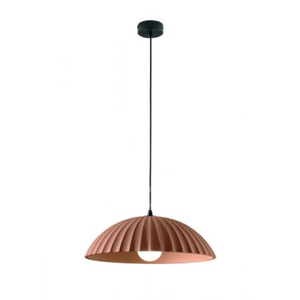 Ondaluce - Żyrandol na przewodzie RUSTIC 1xE27/15W/230V Ø 50 cm beton/brązowy