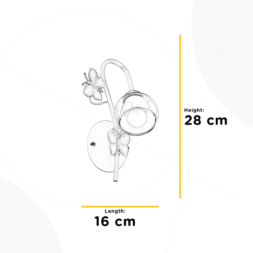 ONLI - Kinkiet dziecięcy BUTTERFLY 1xE14/6W/230V