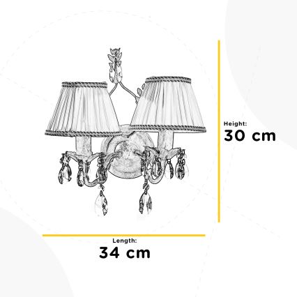 ONLI - Kinkiet KAREN 2xE14/6W/230V brąz