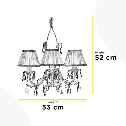 ONLI - Kinkiet KAREN 3xE14/6W/230V brąz