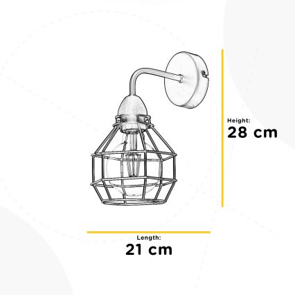 ONLI - Kinkiet SPIDER 1xE27/15W/230V czarny