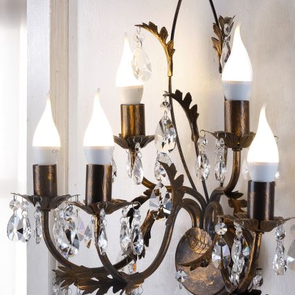 ONLI - Kinkiet TERESA 5xE14/6W/230V brąz