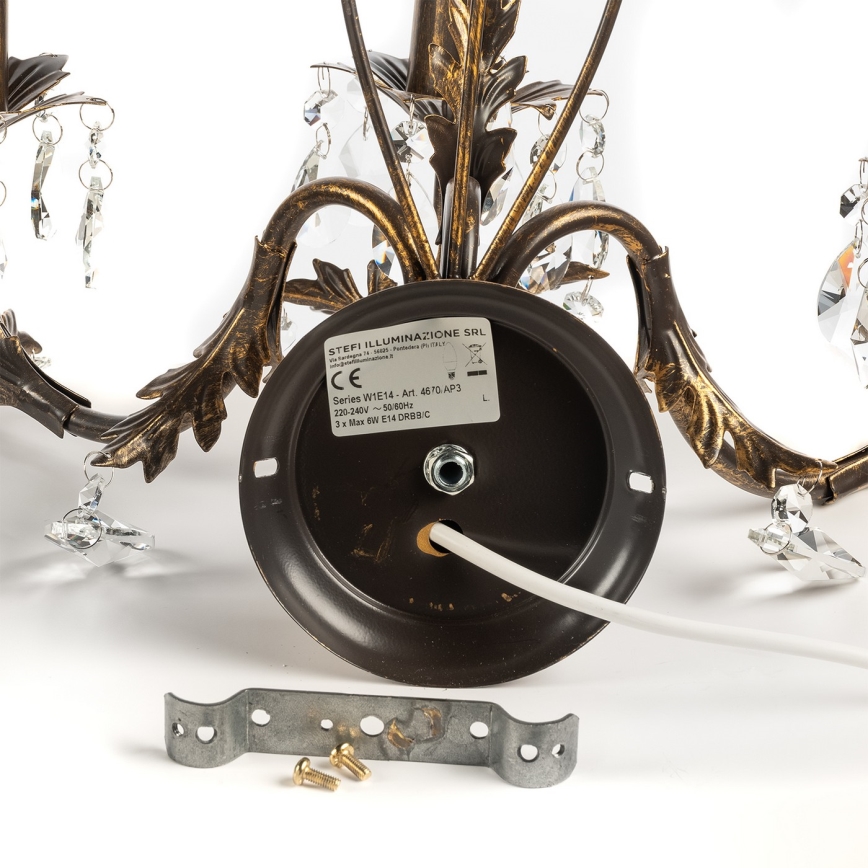 ONLI - Kinkiet TERESA 5xE14/6W/230V brąz