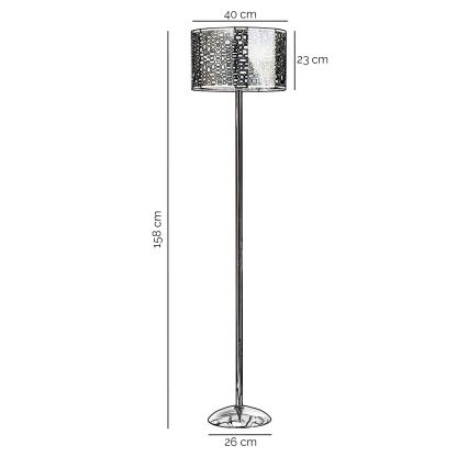 ONLI - Lampa podłogowa BRUCE 1xE27/15W/230V matowy chrom