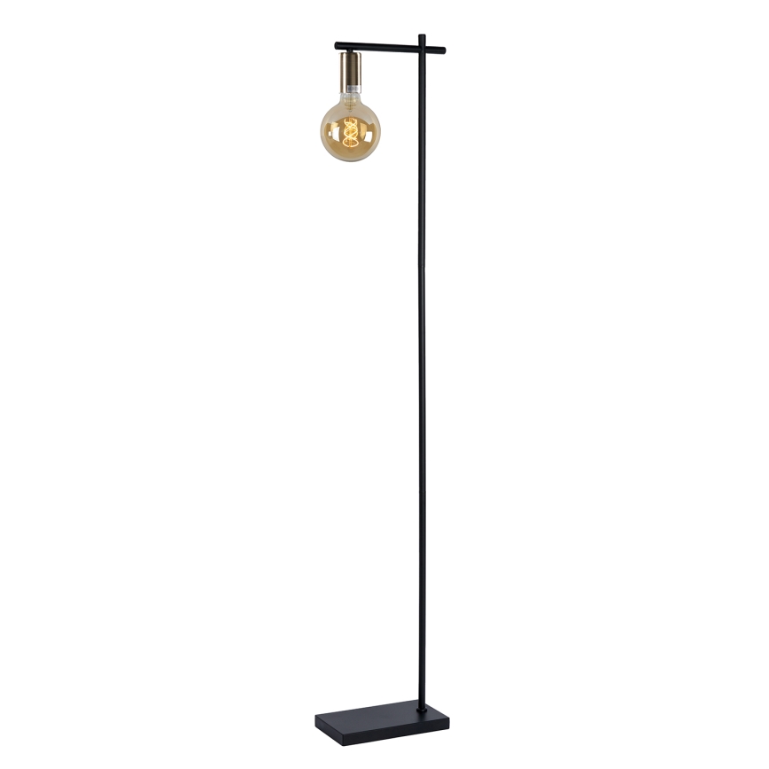 ONLI - Lampa podłogowa CROSS 1xE27/22W/230V czarna/mosiądz