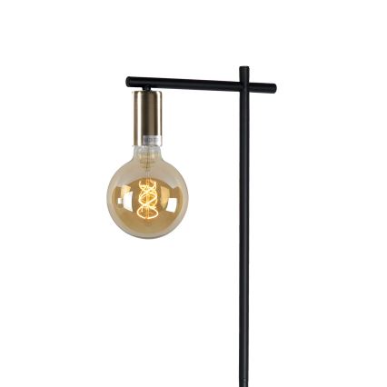 ONLI - Lampa podłogowa CROSS 1xE27/22W/230V czarna/mosiądz