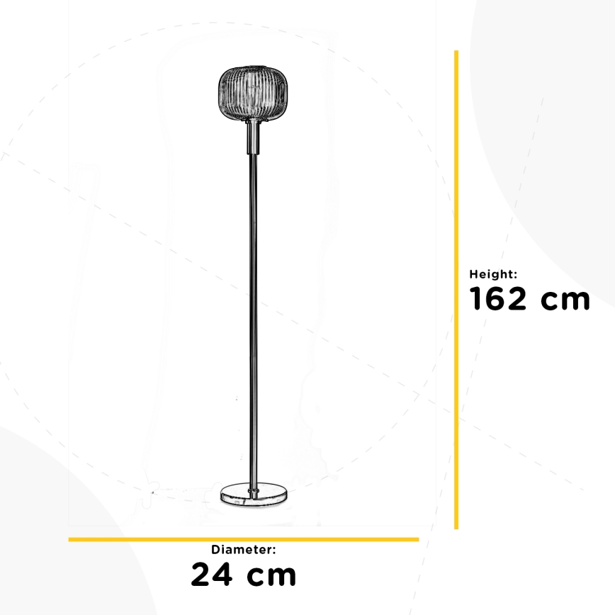 ONLI - Lampa podłogowa DOROTY 1xE27/22W/230V niebieska/złota