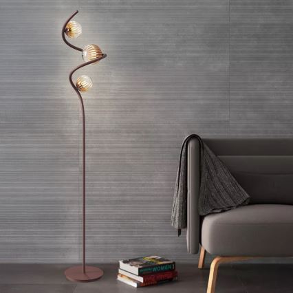 ONLI - Lampa podłogowa FRIDA 3xG9/10W/230V miedź