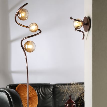 ONLI - Lampa podłogowa FRIDA 3xG9/10W/230V miedź