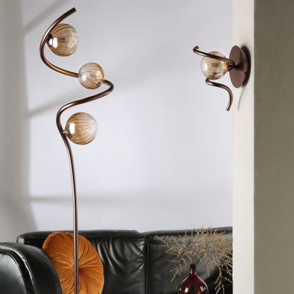 ONLI - Lampa podłogowa FRIDA 3xG9/10W/230V miedź