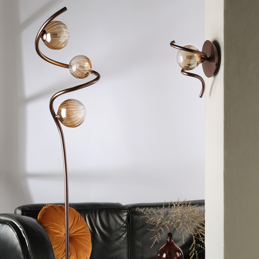 ONLI - Lampa podłogowa FRIDA 3xG9/10W/230V miedź
