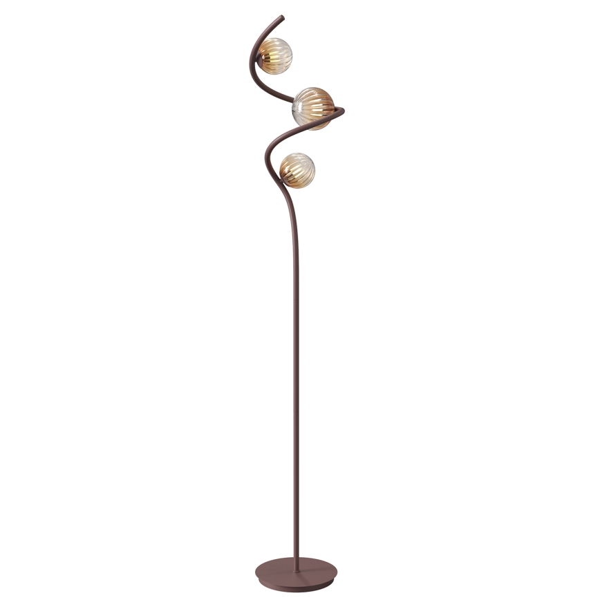 ONLI - Lampa podłogowa FRIDA 3xG9/10W/230V miedź