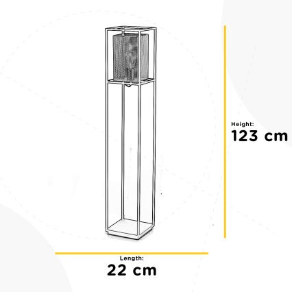 ONLI - Lampa podłogowa MALIK 1xE27/22W/230V złota/czarna