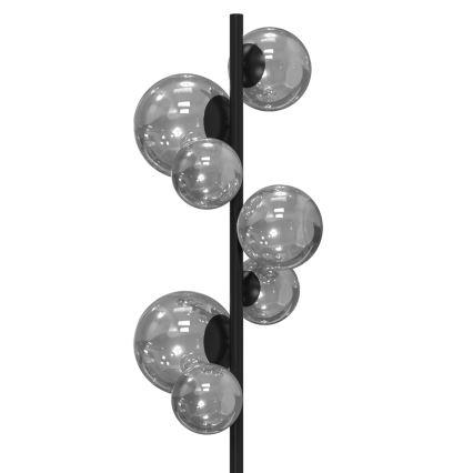ONLI - Lampa podłogowa PALOMA 7xG9/10W/230V czarny/dymny