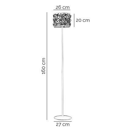 ONLI - Lampa podłogowa TITILLA 1xE27/22W/230V fioletowa/biała