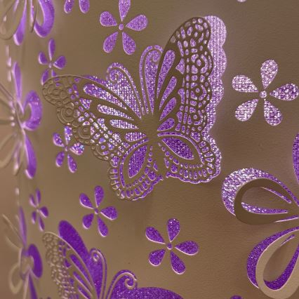 ONLI - Lampa podłogowa TITILLA 1xE27/22W/230V fioletowa/biała