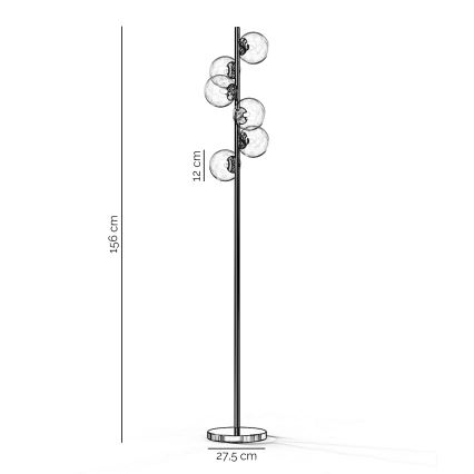 ONLI - Lampa stojąca KIMBERLY 6xG9/6W/230V błyszczący chrom