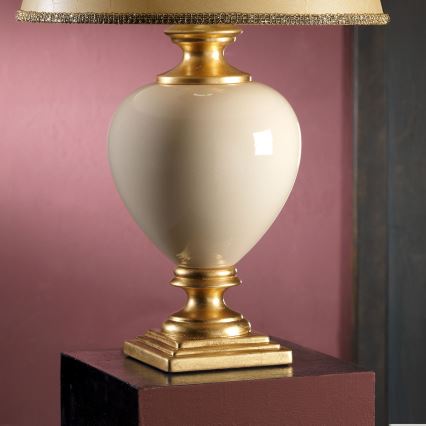 ONLI - Lampa stołowa AMADEUS 1xE27/15W/230V 72 cm beżowa/złota