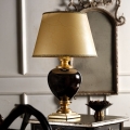 ONLI - Lampa stołowa AMADEUS 1xE27/15W/230V 72 cm czarna/złota
