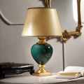 ONLI - Lampa stołowa AMADEUS 1xE27/15W/230V 72 cm zielona/złota