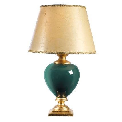 ONLI - Lampa stołowa AMADEUS 1xE27/15W/230V 72 cm zielona/złota