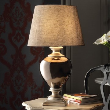 ONLI - Lampa stołowa AMADEUS 1xE27/15W/230V szara