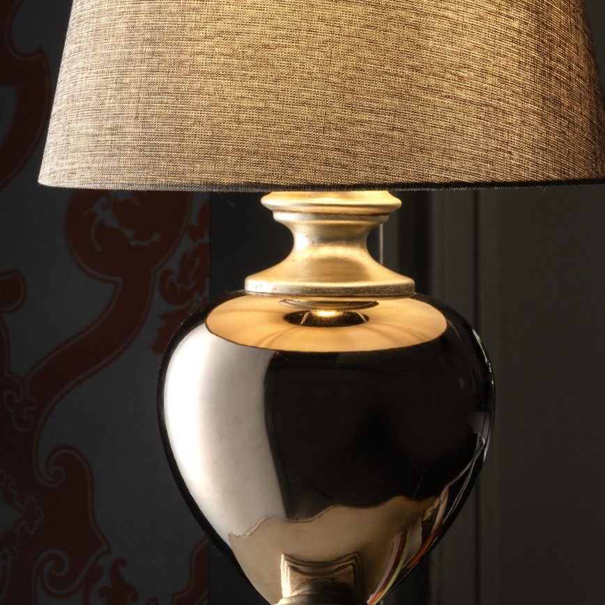 ONLI - Lampa stołowa AMADEUS 1xE27/15W/230V szara
