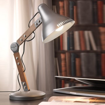 ONLI - Lampa stołowa ARCHITETTO 1xE27/22W/230V 62 cm szary/brązowy