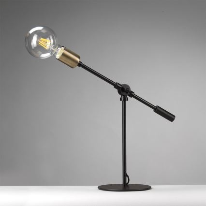ONLI - Lampa stołowa ASTE 1xE27/15W/230V 45 cm czarny/złoty