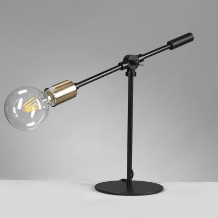 ONLI - Lampa stołowa ASTE 1xE27/15W/230V 45 cm czarny/złoty