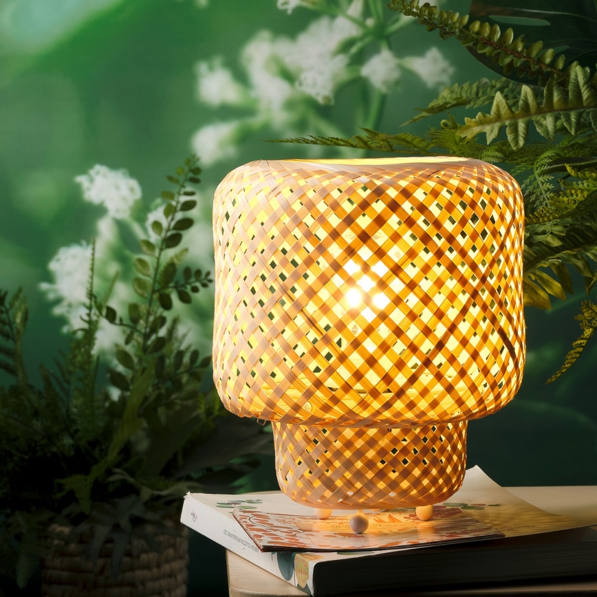 ONLI - Lampa stołowa BAMBOO 1xE27/22W/230V bambus