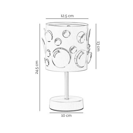 ONLI - Lampa stołowa BOLLICINE 1xE14/6W/230V 22 cm biała