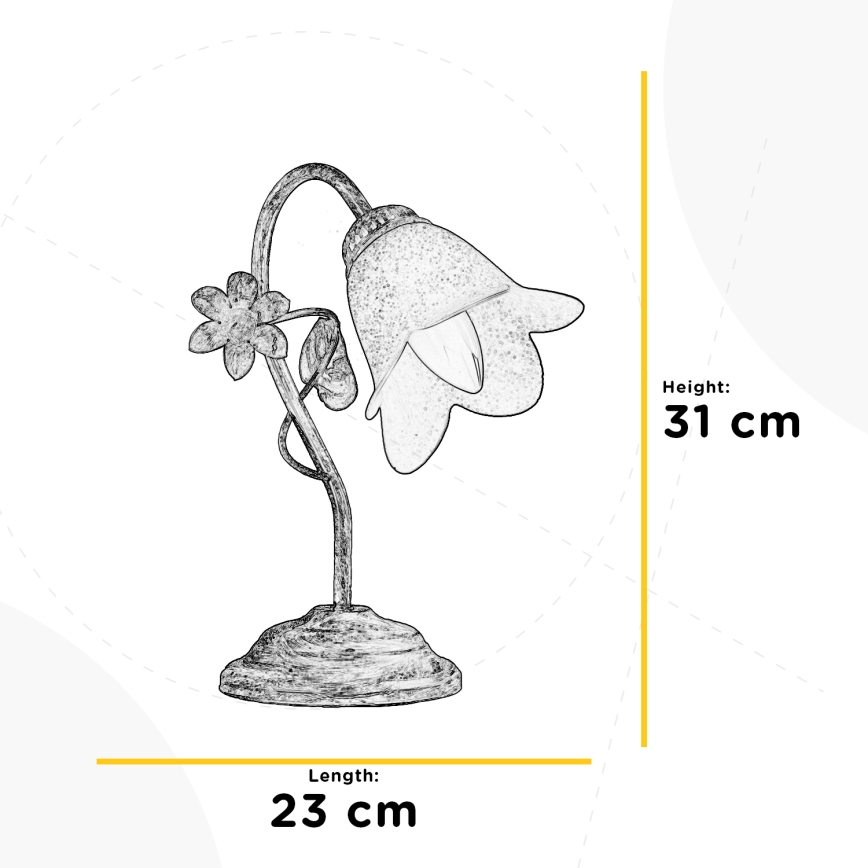 ONLI - Lampa stołowa BOTTON DORO 1xE14/6W/230V