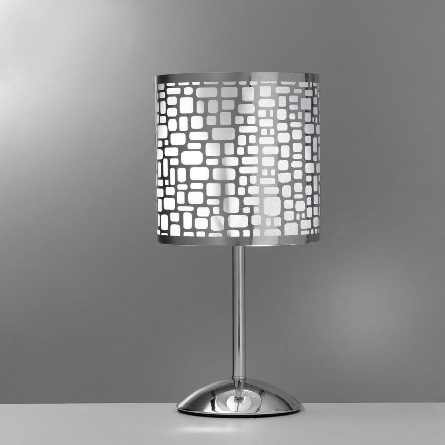 ONLI - Lampa stołowa BRUCE 1xE27/15W/230V 40 cm matowy chrom