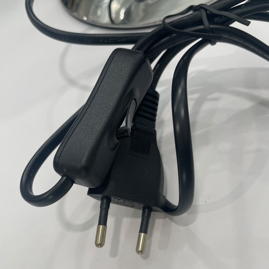 ONLI - Lampa stołowa BRUCE 1xE27/15W/230V 40 cm matowy chrom
