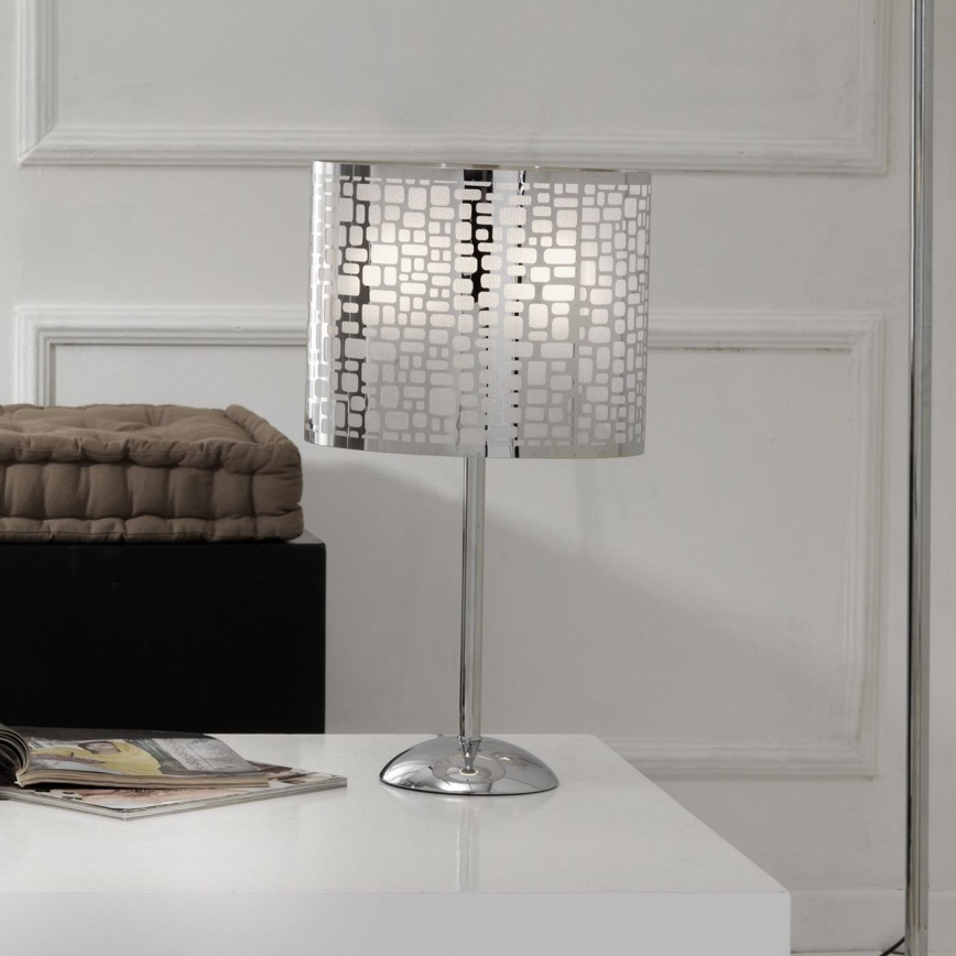 ONLI - Lampa stołowa BRUCE 1xE27/15W/230V 52 cm matowy chrom