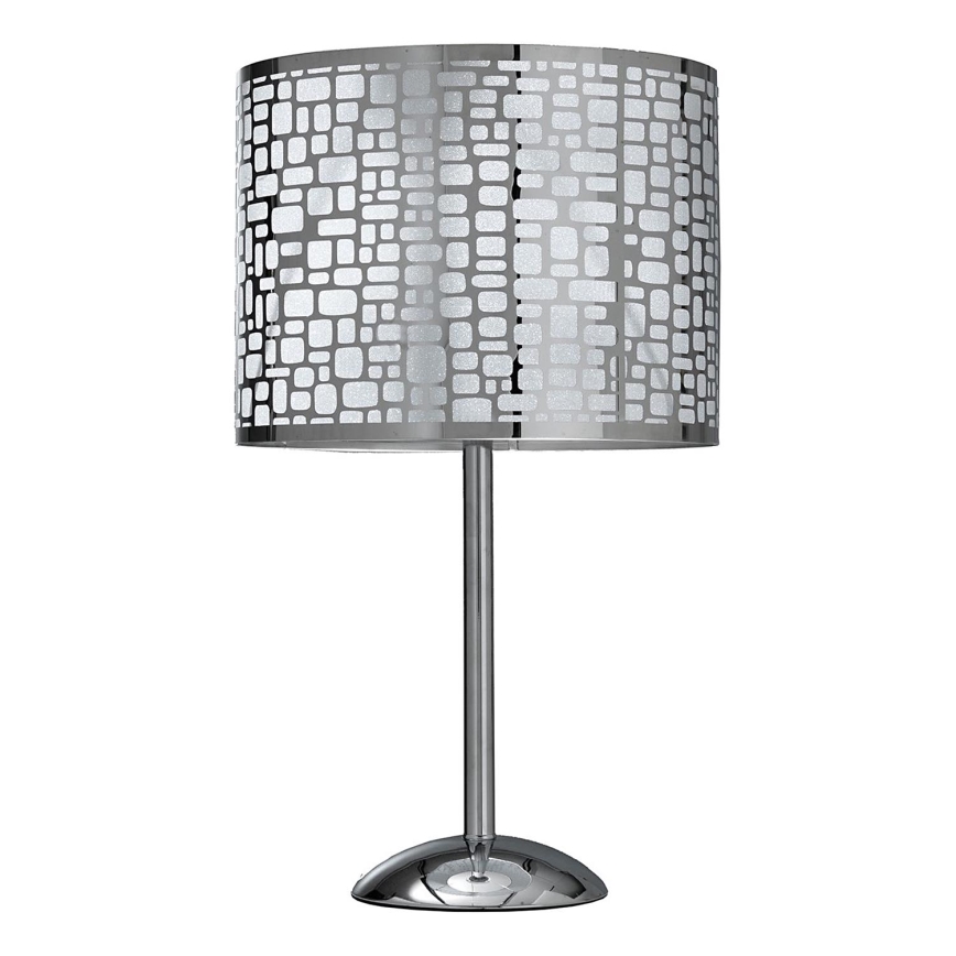 ONLI - Lampa stołowa BRUCE 1xE27/15W/230V 52 cm matowy chrom